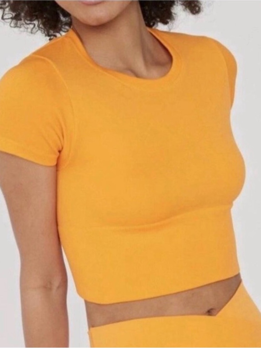 Offline by Aerie Women’s XL Sidewalk Seamless Cropped T-Shirt Women’s Orange
